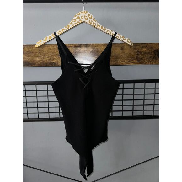 Express Tops - Express Black Bodysuit | Size Small